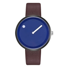 Load image into Gallery viewer, Minimalist Style Leather Wristwatches Women Men Creative Black White Design