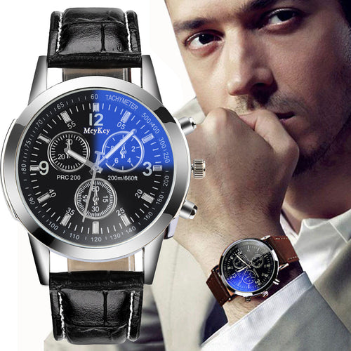 2019 NEW Business Mens Watches Luxury Leather Strap Quartz Wrist Relogio Masculino # YL5
